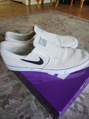Size 14 - Nike Zoom Stefan Janoski+ Slip SB Summit Ivory & Black With Box